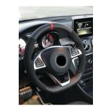 Opel Astra H Alkantra-karbon Kırmızı Yüzüklü Direksiyon Kılıf