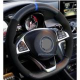 Opel Astra H Alkantra-karbon Mavi Yüzüklü Direksiyon Kılıf