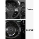 Opel Astra H kasa Uyumlu Dikmeli Direksiyon Kılıfı Noktalı-Soft Siyah