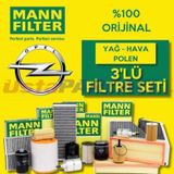 Opel Astra J 1.6 Mann-Filter Filtre Bakım Seti (2010-2016)