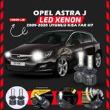Opel Astra J 2009-2020 Kısa Far Uyumlu Şimşek Etkili Led Xenon Premium Series H7