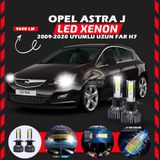 Opel Astra J 2009-2020 Uzun Far Uyumlu Şimşek Etkili Led Xenon Pro Series H7
