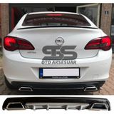 Opel Astra J Difüzör Arka Tampon Eki 2 Egzoz Çıkışlı Gri Lüx Tip
