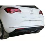 Opel Astra J İcin Hatchback (2013-2015) Makyajli Custom Arka Tampon Eki - Difuzor (Plastik)