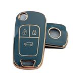 Opel Astra J Insignia Chevrolet Cruze Uyumlu Nano Kumanda Anahtar Kılıfı Oto Anahtarlık Gri Gold