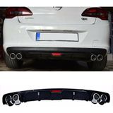 Opel Astra J Sedan Siyah Difüzör 4 Krom Egzoz Görünümlü Difizör Arka Ek Body Kit