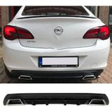 Opel Astra J Sedan Uyumlu Siyah Difüzör Çiftli Kare Egzoz Görünümlü D Tip Difizör