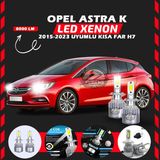 Opel Astra K 2015-2023 Kısa Far Uyumlu Şimşek Etkili Led Xenon Performance Series H7