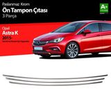 Opel Astra K Hb Krom Ön Tampon Alt Çıtası 3 Prç 2015 Üzeri (Sensörsüz)