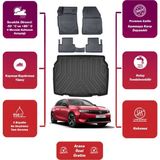 Opel Astra L 2022 Model Alt Bagaj Havuzu+4d Araca Özel Havuzlu Paspas Takımıı Maxii - Siyah