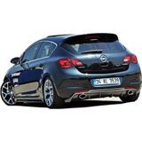 Opel Astra Uyumlu J Hatchback (2010-2012) Makyajsız Arka Tampon Eki - Difüzör (Plastik)