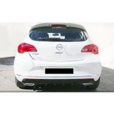 Opel Astra Uyumlu J Hatchback 2013 - 2015 Egzoz Görünümlü Arka Tampon Eki - Difüzör (Plastik)
