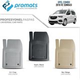 Opel Combo 2019 Sonrası Oto Paspas Profesyonel 4d (Gri)