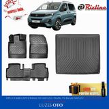 Opel Combo 3D Havuzlu Paspas (2+1 Arka Koltuk) ve Bagaj Havuzu Bagaj Demirsiz 2023 Model Uyumlu - Siyah