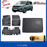 Opel Combo 3D Havuzlu Paspas (3 Adet Tekli Arka Koltuk) ve Bagaj Havuzu Bagaj Demirli 2023 Model Uyumlu - Siyah