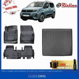 Opel Combo 3D Havuzlu Paspas (3 Adet Tekli Arka Koltuk) ve Bagaj Havuzu Bagaj Demirsiz 2020 Model Uyumlu - Siyah