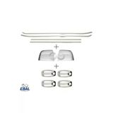 Opel Combo 3'Lü Krom Set Cam Çıtası+Kapı Kolu+ Ayna Kapağı 2012-2018 Paslanmaz Çelik