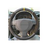 Opel Combo Alkantra Dikmeli Direksiyon Kılıfı Karbon Sarı İpli