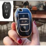 Opel Combo Crossland x Grandland x Mokka Corsa F Nano Anahtar Kılıfı Sustasız Siyah Gold Altın Renk - Altın - Siyah