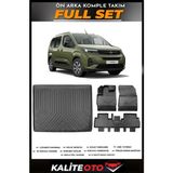 Opel Combo Seperatörlü Bagaj Havuzu+4.5d Havuzlu Paspas Seti 2020 Model - Siyah