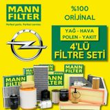 Opel Corsa C 1.4 Twinport Mann-filter Filtre Bakım Seti 2004-2006