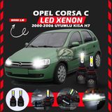 Opel Corsa C 2000-2006 Kısa Far Uyumlu Şimşek Etkili Led Xenon Light Series H7