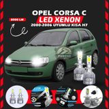 Opel Corsa C 2000-2006 Kısa Far Uyumlu Şimşek Etkili Led Xenon Performance Series H7
