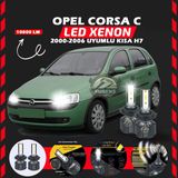Opel Corsa C 2000-2006 Kısa Far Uyumlu Şimşek Etkili Led Xenon Premium Series H7