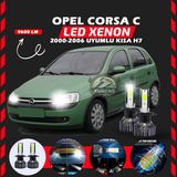 Opel Corsa C 2000-2006 Kısa Far Uyumlu Şimşek Etkili Led Xenon Pro Series H7