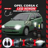 Opel Corsa C 2000-2006 Uzun Far Uyumlu Şimşek Etkili Led Xenon Light Series H7