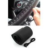 Opel Corsa C (2006-2014) Uyumlu Dikmeli Direksiyon Kilifi Noktali Siyah-38×10,5Cm