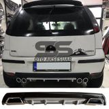 Opel Corsa C Difüzör Arka Tampon Eki 2 Egzoz Çıkışlı Gri Lüx Tip