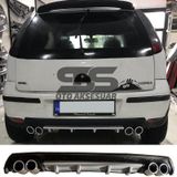 Opel Corsa C Difüzör Arka Tampon Eki 4 Egzoz Çıkışlı Gri Lüx Tip