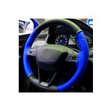 Opel Corsa C Uyumlu Dikmeli Direksiyon Kilifi Iki Renkli Mavi-Siyah(4Prc) Uyumlu