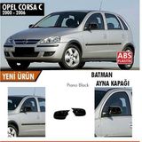 Opel Corsa C Yarasa Batman Ayna Kapağı Piano Siyah ABS 2000-2006
