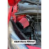 Opel Corsa D 1.4 Benzinli Motor-Yüksek Performans Açık Hava Filtresi 7.6Cm Kırmızı