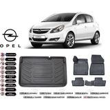 Opel Corsa D 2010 Model Bagaj Havuzu Araca Özel Siyah Kokusuz Havuzlu Paspas Takımı