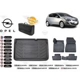Opel Corsa D 2014 Model Bagaj Havuzu+4d Araca Özel Havuzlu Paspas Takımıı Rice - Siyah