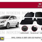 Opel Corsa D Havuzlu 3d Paspas Niken Siyah 2007-2013 Arası