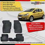 Opel Corsa D Paspas Araca Özel 2007 - 2014 Arası Için Derin Havuzlu Paspas Bosse North Serisi - Siyah