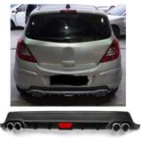 Opel Corsa D Uyumlu Body Kit Difüzör 4 Çıkış Yuvarlak Siyah Model 2
