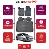Opel Corsa E 2018 Model Bagaj Havuzu+4d Araca Özel Havuzlu Paspas Takımıı Prs - Siyah