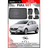 Opel Corsa E Üst 2014-2019 4d Bagaj ve Pro Serisi Havuzlu Paspas Takımı - Siyah