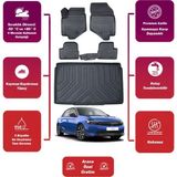 Opel Corsa F 2019 Model Bagaj Havuzu+4d Araca Özel Havuzlu Paspas Takımıı Maxii - Siyah