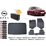 Opel Corsa F 2022 Model Bagaj Havuzu+4d Araca Özel Havuzlu Paspas Takımıı Rice - Siyah
