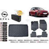 Opel Corsa F 2023 Model Bagaj Havuzu+4d Araca Özel Havuzlu Paspas Takımıı Rice - Siyah