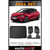 Opel Corsa F Bagaj Havuzu+4.5d Havuzlu Paspas Seti 2022 Model - Siyah