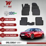 Opel Corsa F Paspas 2019 Sonrası 3D Havuzlu Paspas Seti - Siyah