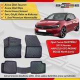 Opel Corsa Paspas Elektrikli Araca Özel 2019 Sonrası Için Derin Havuzlu 3D Paspas Bosse North Serisi - Siyah