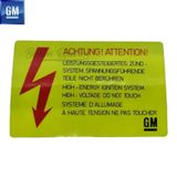 Opel Dikkat Enerji Etiketi Sari 5.7X8.9Cm Achtung Attention Gm 515488998